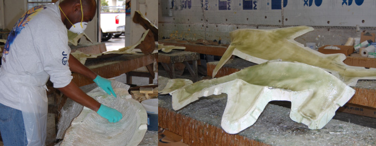 fiberglassing at Gray's Reproduction